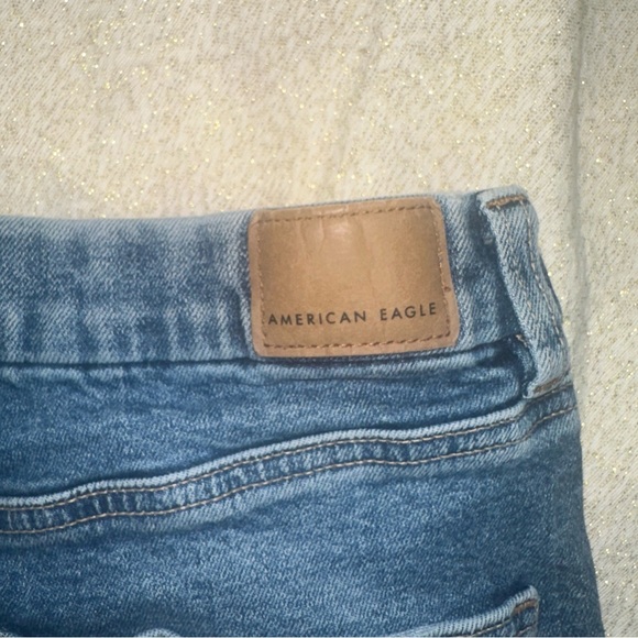 American Eagle Outfitters Distressed Blue Denim Shorts - Picture 3 of 5